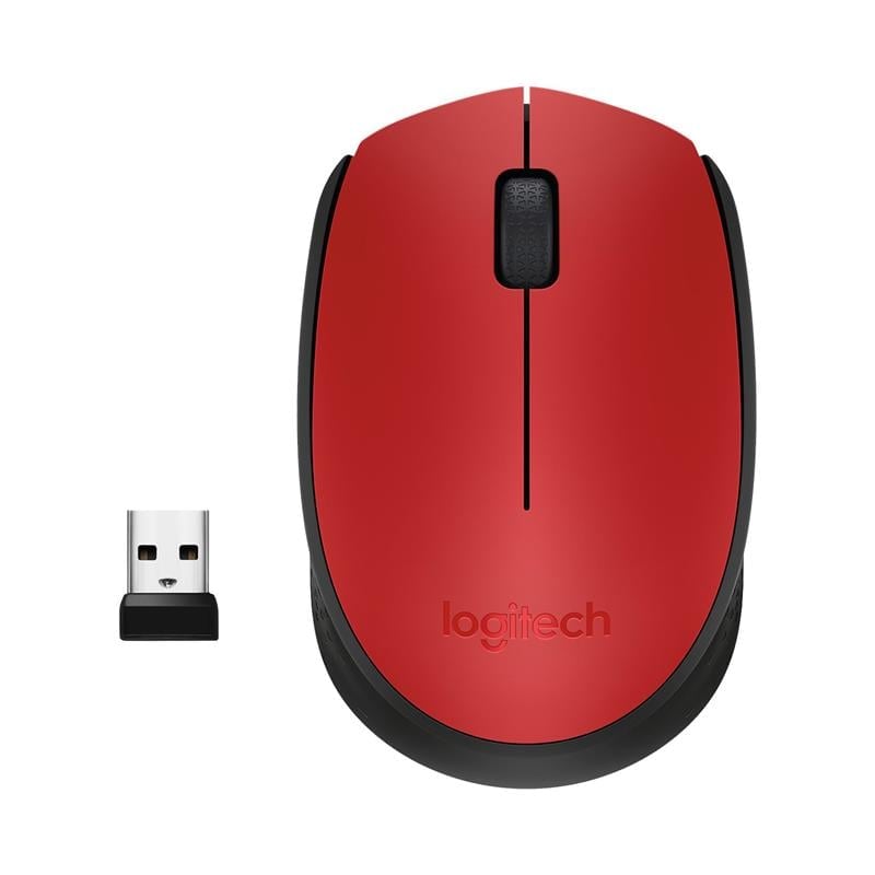 Logitech Mouse M171 Siyah-Mavi-Kırmızı Kablosuz
