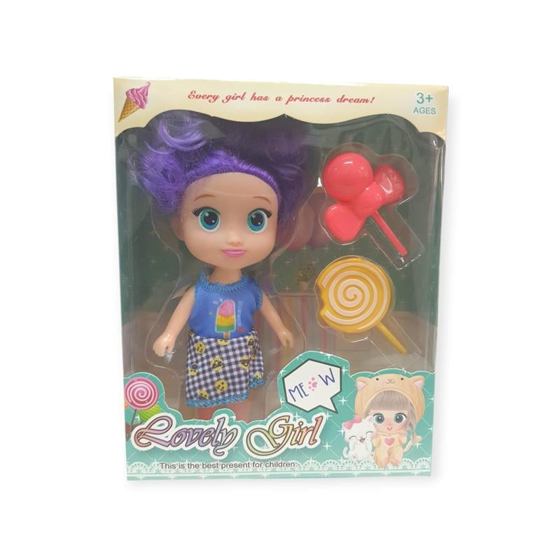Lovely Girl Aksesuarlı Şekerli Kız Bebek