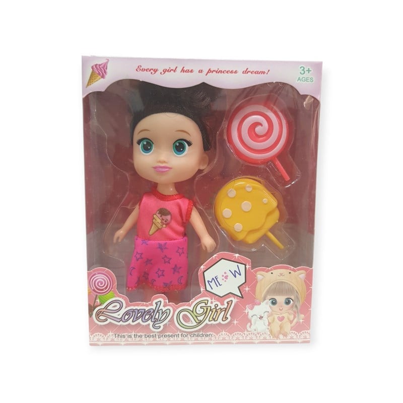 Lovely Girl Aksesuarlı Şekerli Kız Bebek