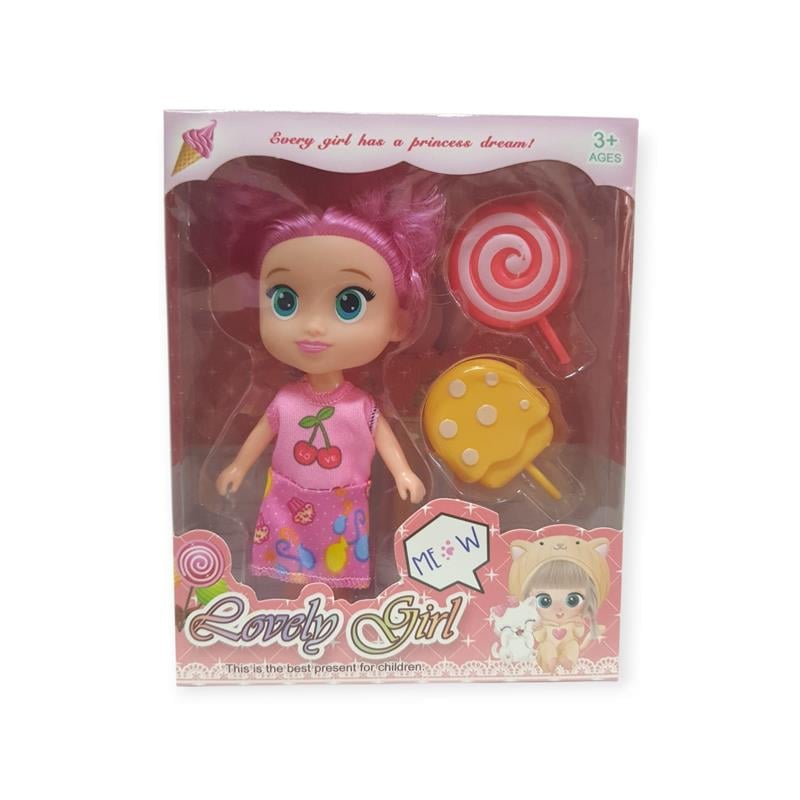 Lovely Girl Aksesuarlı Şekerli Kız Bebek