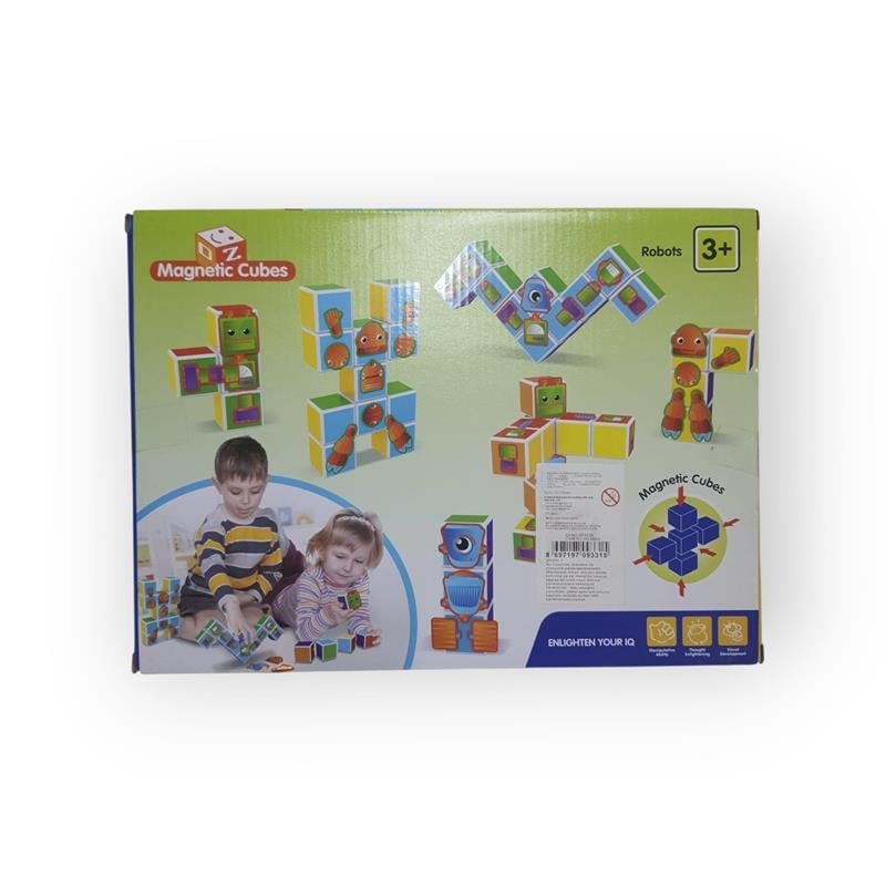MANYETİK 11 PARÇA ZEKA KÜPÜ ROBOTS 27 SİHİRLİ KLİPSLER 3+