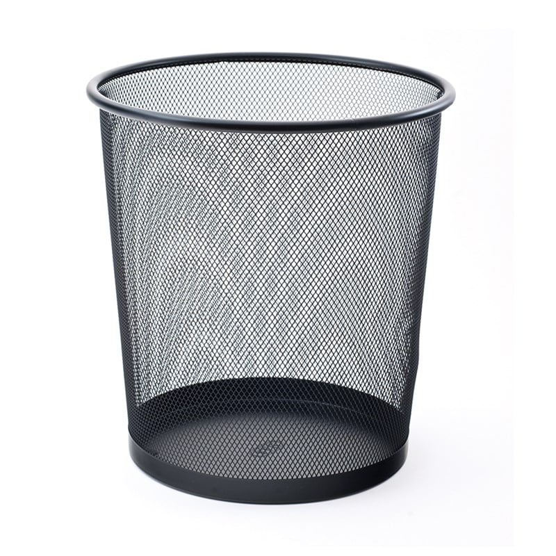 Mas Çöp Kovası Metal Tam Delikli 10 Litre Siyah