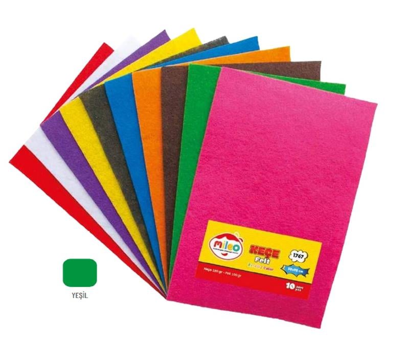 Mas Mileo Keçe 180 gr 50x70 10'lu Paket Yeşil 1767