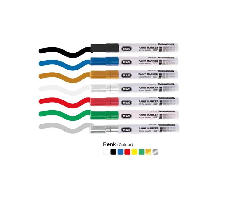 Mas Permanent Marker Demirbaş Kalemi Siyah 12'li Paket 6448