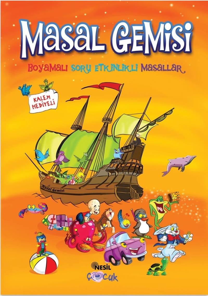 Masal Gemisi Boyamalı Soru Etkinlikli Masallar 