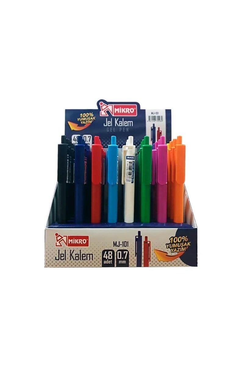 Mikro Mj-101-48 Jel Kalem 48'li Standlı 0.7mm