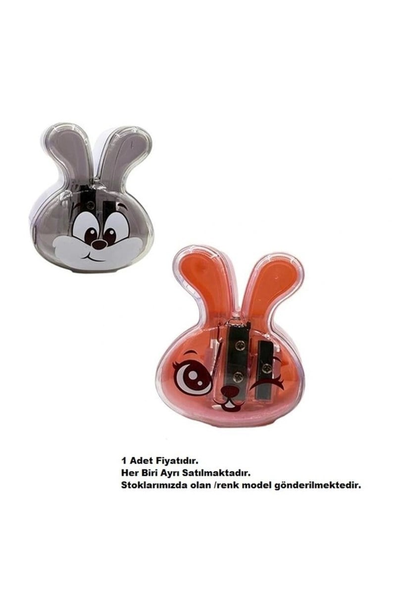 Mikro Mk-4055-24 Bunny Çift Bıçaklı Kalemtraş 24'lü Stand