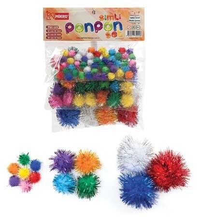Mikro Pgc-123 Simli Ponpon Set (50+25+15)