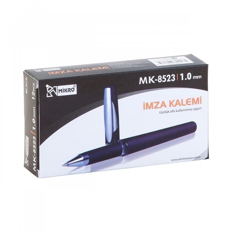 Mikro Roller Kalem MK-8523 İmza Kalemi Siyah 12'li Kutu