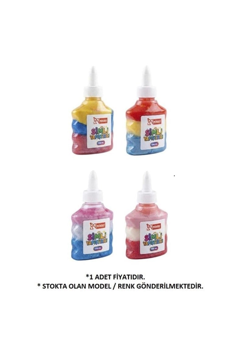 Mikro Sy-8717 Rengarenk 100ml Simli Yapıştırıcı