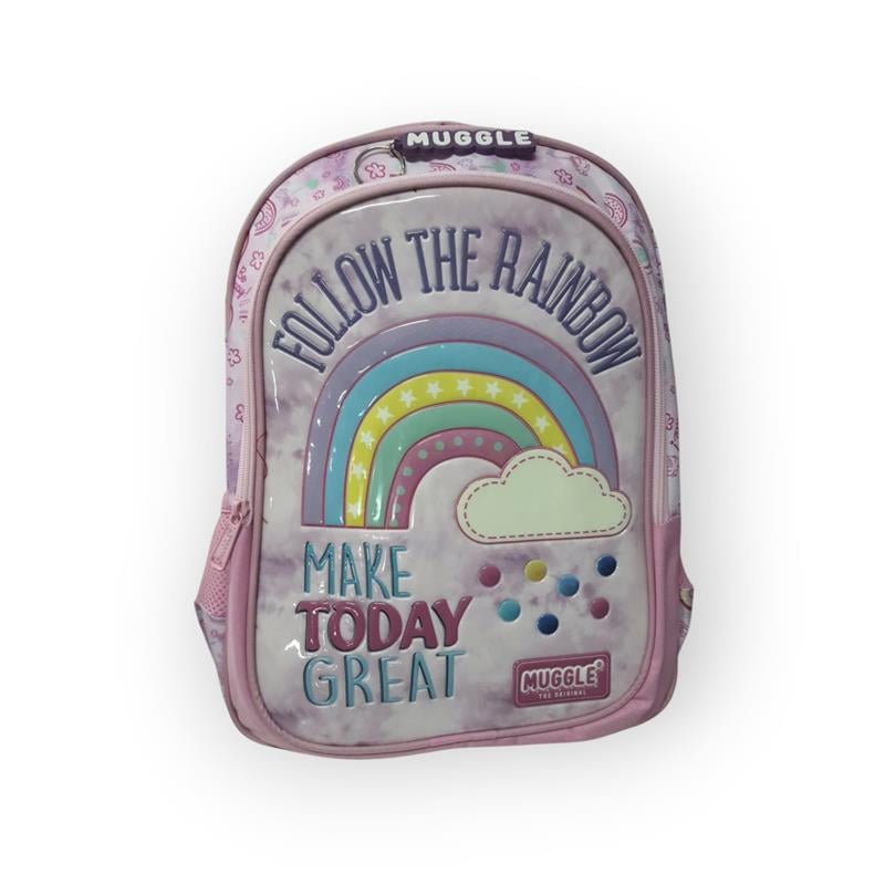 MUGGLE THE ORIGINAL SOFT RAINBOW PEMBE OKUL ÇANTASI MU.6696