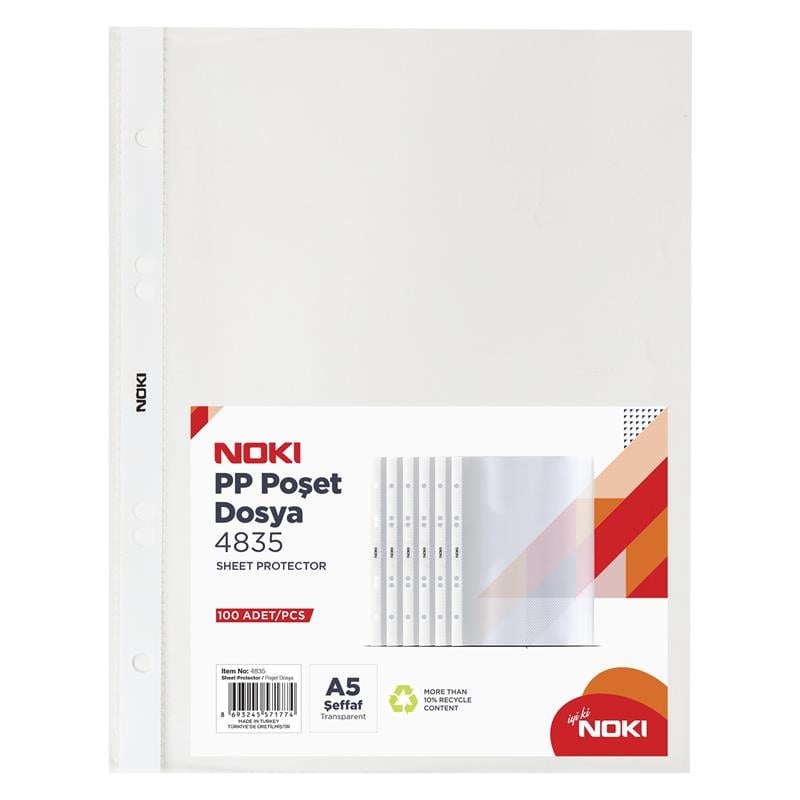 Noki A5 100'lü Poşet Dosya- 4835