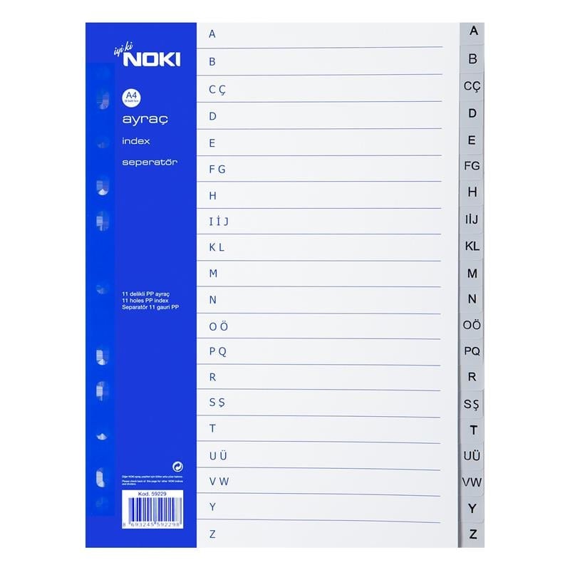 Noki Ayraç A-Z Harf 59229