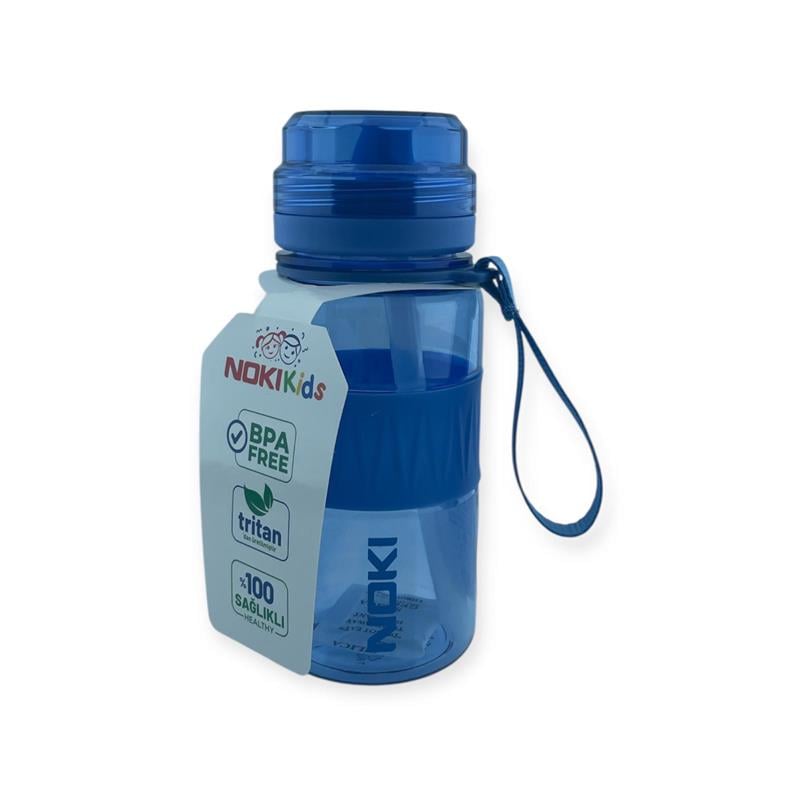 Noki Kids Su Matarası Tritan Pipetli Silikon Kemerli 400 ml
