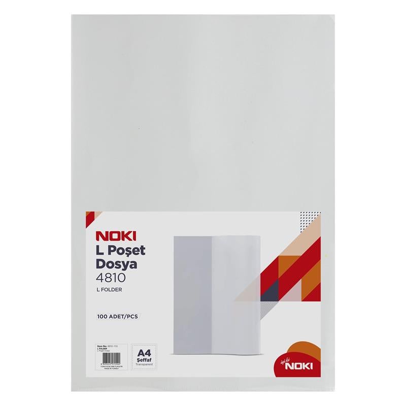 Noki L Dosya Şeffaf 100’lü 110 Mic 4810-110