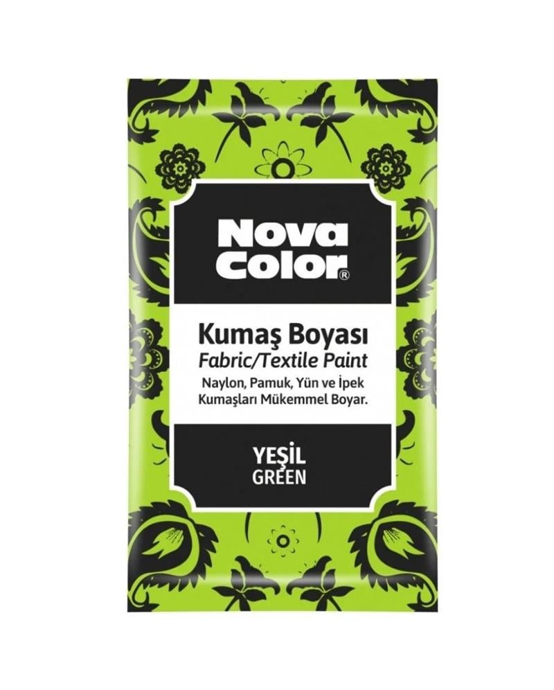 Nova Color Kumaş Boyası Toz Yeşil 12gr 12'li Paket