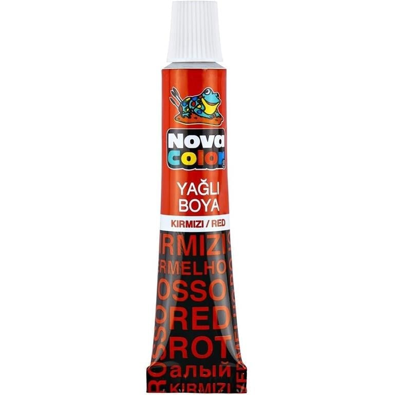 Nova Color Yağlı Boya 12 Adet Tüp Kırmızı