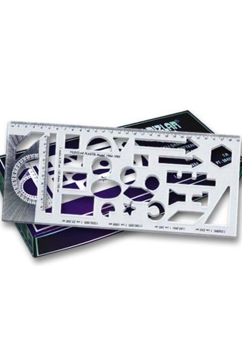 Ölçekli Şablon Cetvel 30cm (007)