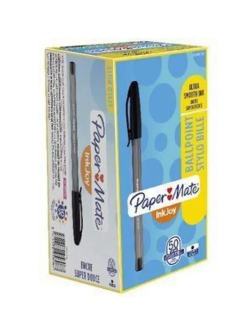Paper Mate Inkjoy Tükenmez 100 Kapaklı Uç M Siyah 50'li Kutu