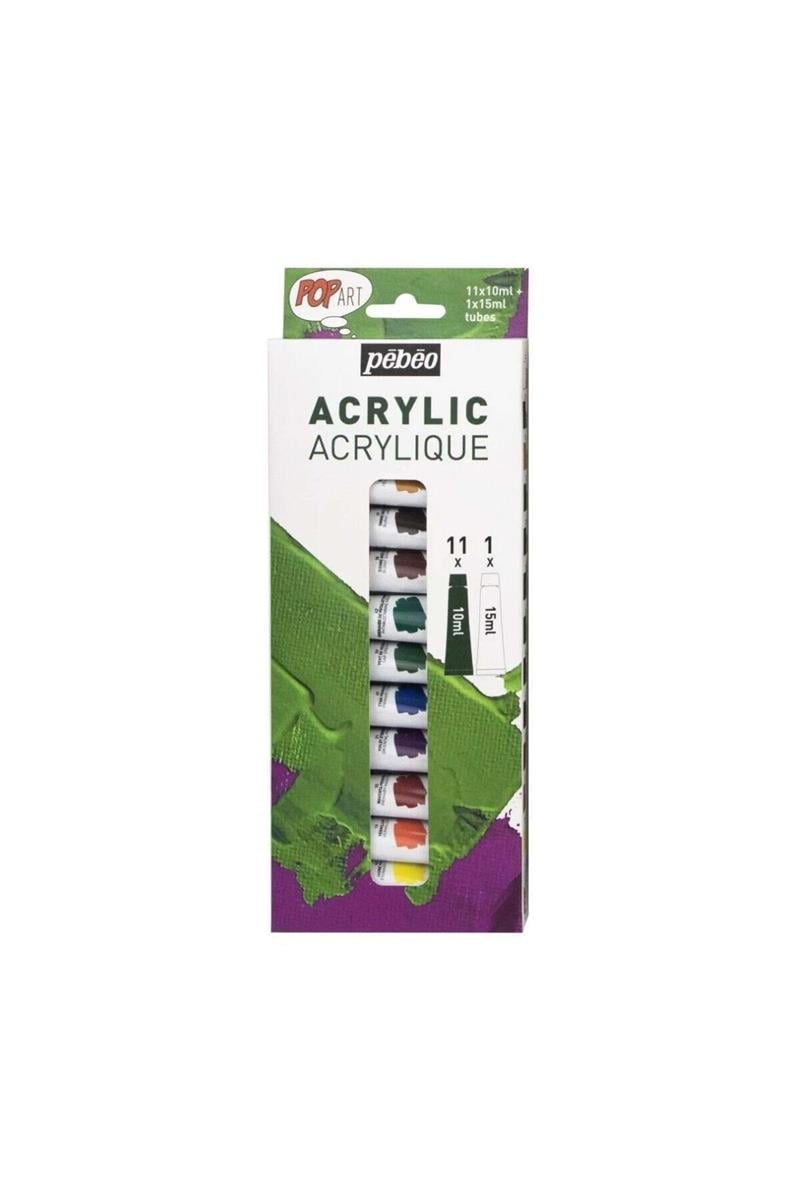 Pebeo Pop Art Yağlı Boya Set 11x10ml + 1x15ml = 12 Renk
