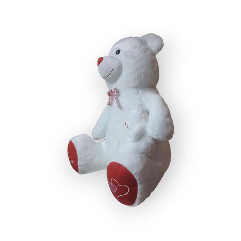 PELUŞ GÜLEN AYICIK YAVRULU TASARIM SEVİMLİ VE YUMUŞACIK  95 CM 