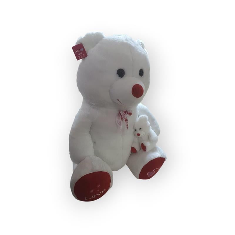 PELUŞ GÜLEN AYICIK YAVRULU TASARIM SEVİMLİ VE YUMUŞACIK  95 CM 