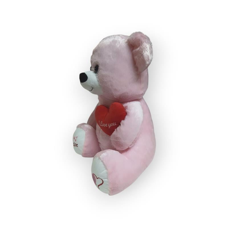 PELUŞ PEMBE AYICIK KALPLİ VE SEVİMLİ TASARIM 47 CM