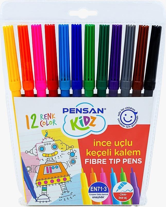 Pensan Keçeli Kalem Kıdz 12 Renk