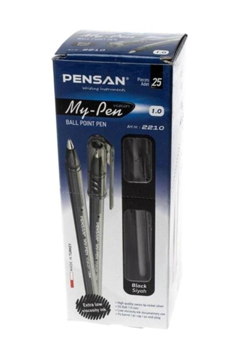 Pensan Tükenmez Kalem My Pen 1 MM Siyah 2210 25 Li Paket