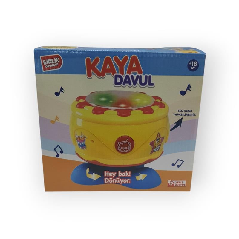 PİLLİ IŞIKLI SESLİ EĞLENCELİ DÖNEN KAYA DAVUL 