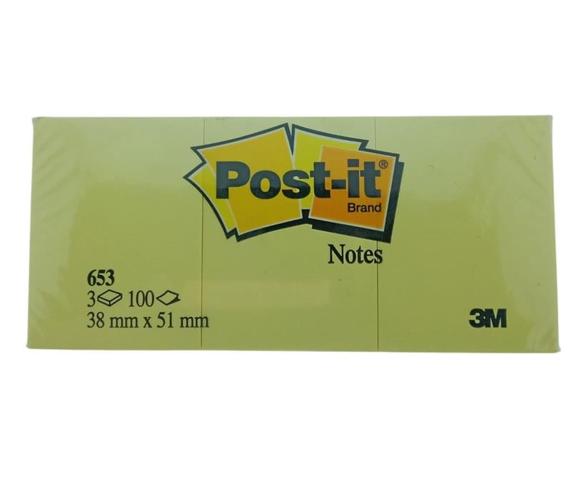 Post-it Sarı Not Kağıdı 100 Yaprak 38x51mm