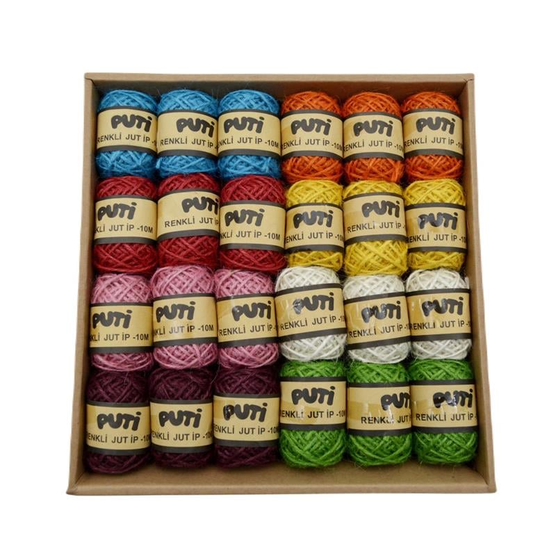 Puti Jut İp 10m Renkli 24'lü Paket