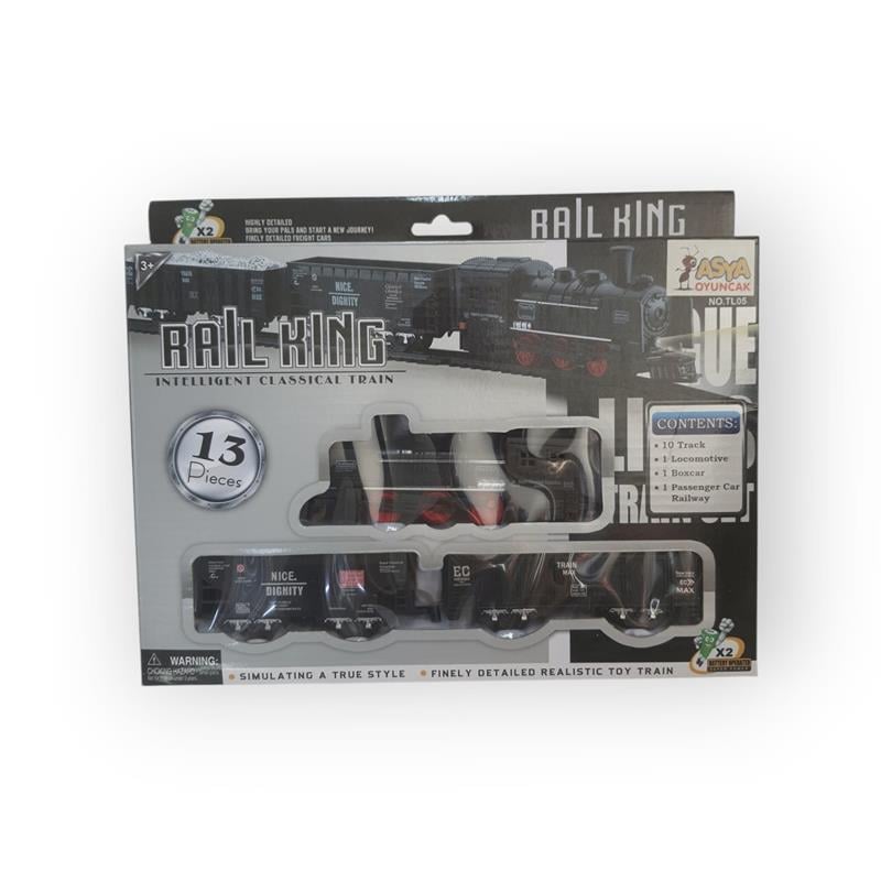 RAİL KİNG LOKOMOTİF PİLLİ TREN SETİ 13 PARÇA 