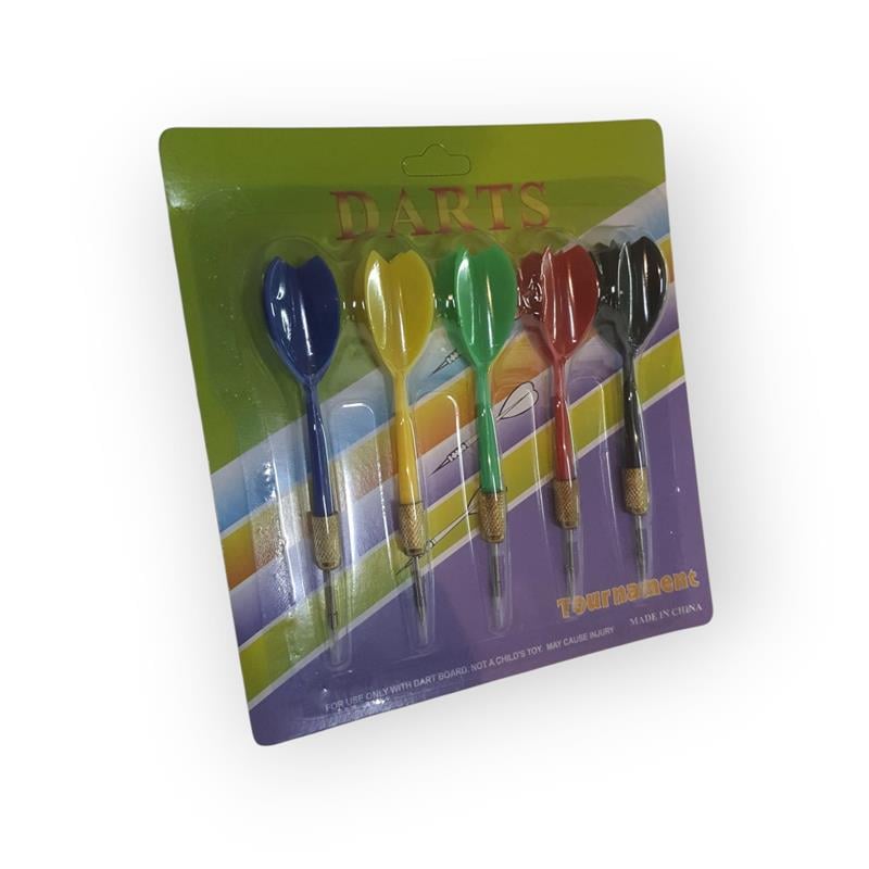 RENKLİ DART OK SETİ 5'Lİ PAKET 12 CM 