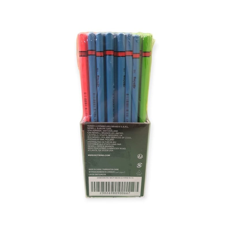 Rotring 2090066 Neon Fosforlu Kurşun Kalem HB 72'li Paket