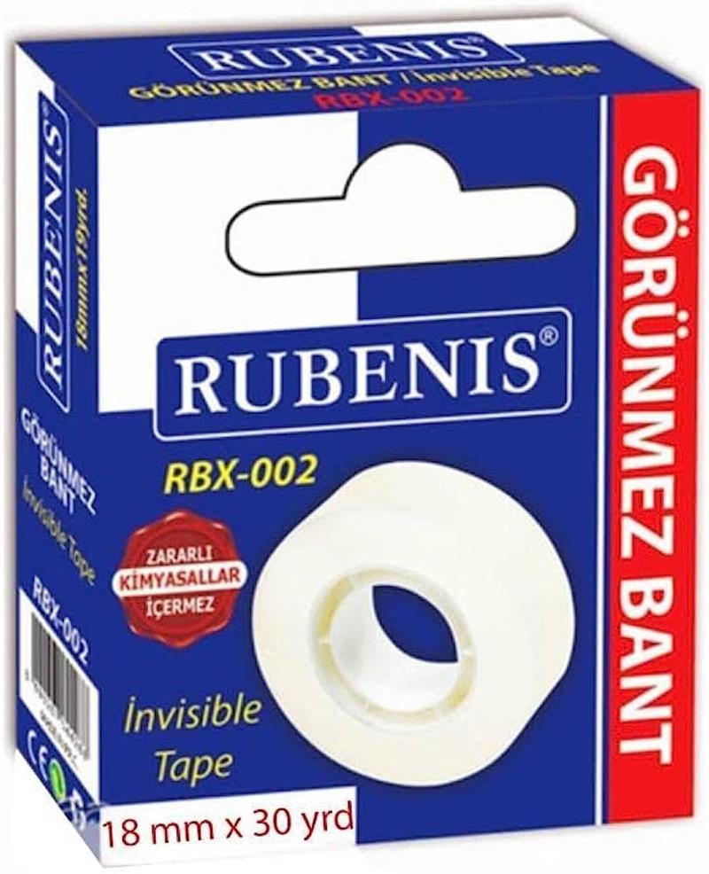 Rubenis Bant Görünmez 18 mm x 30 yrd 12'li Paket