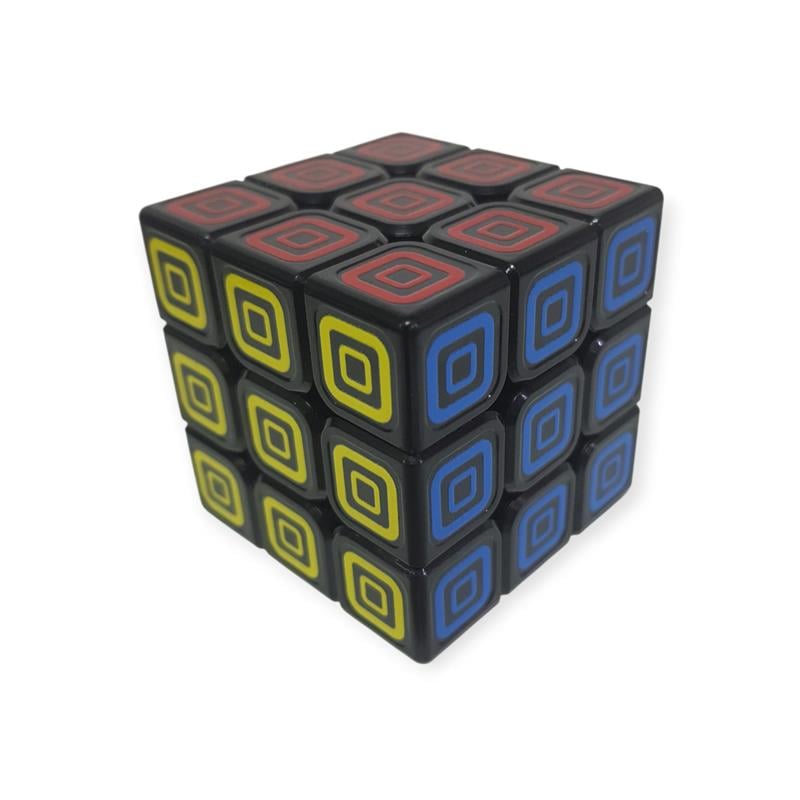 Sabır Küpü Desenli Siyah Renk 3x3x3