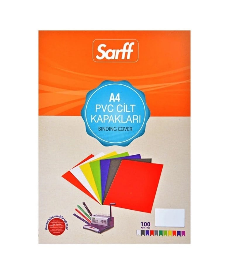 Sarff Cilt Kapağı Pvc 160 Mikron Şeffaf A4 100’lü Paket