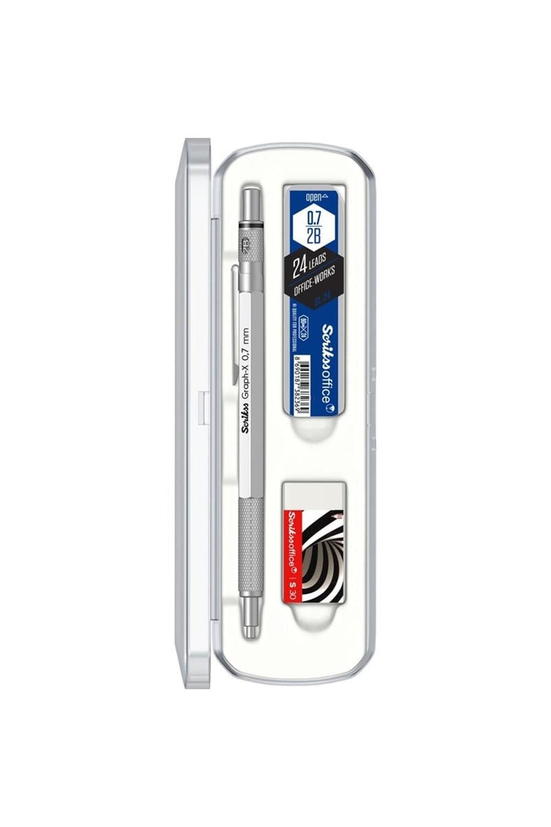 Scrikss Graph-x Metal 3 Lü Set 0.7 Saten Gri