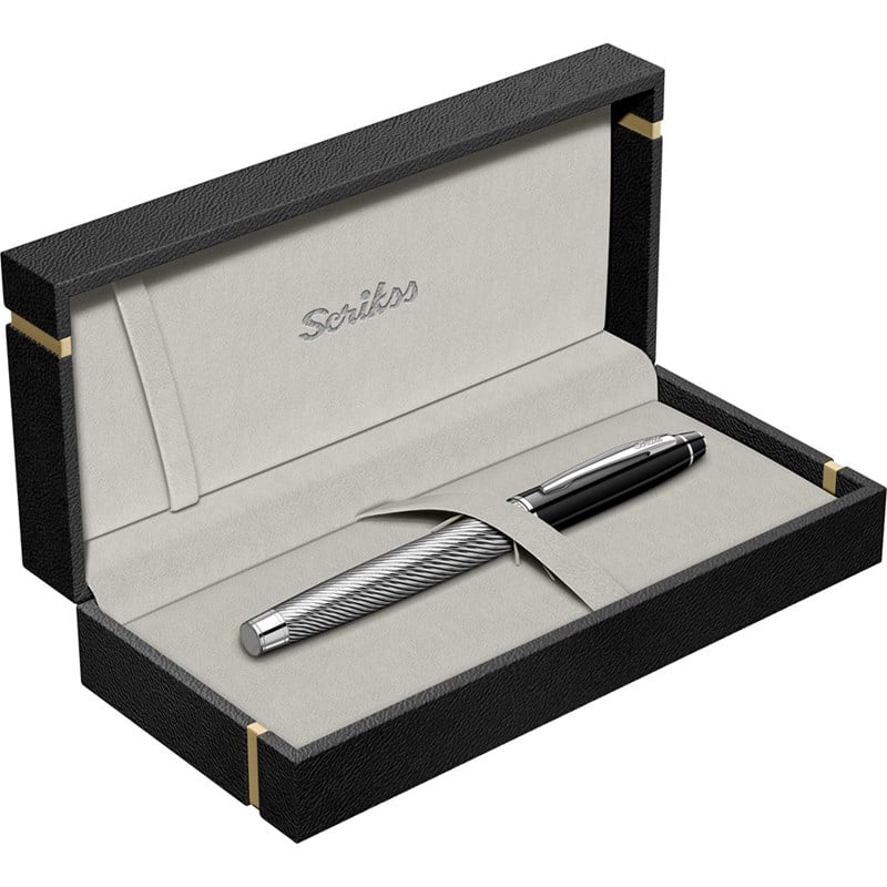 Scrikss Noble 35C Roller Kalem Siyah Krom