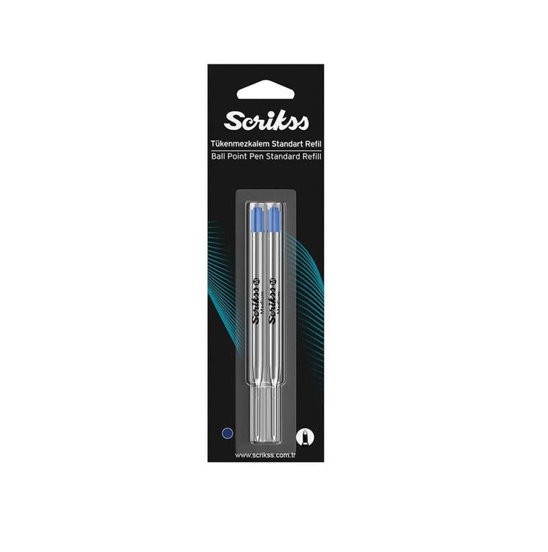Scrikss Refil Standart Metal Dev Mavi 2’li Blister