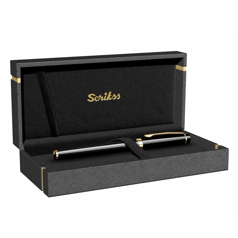Scrikss Roller Kalem 38 Siyah Altın Lüx Kutu