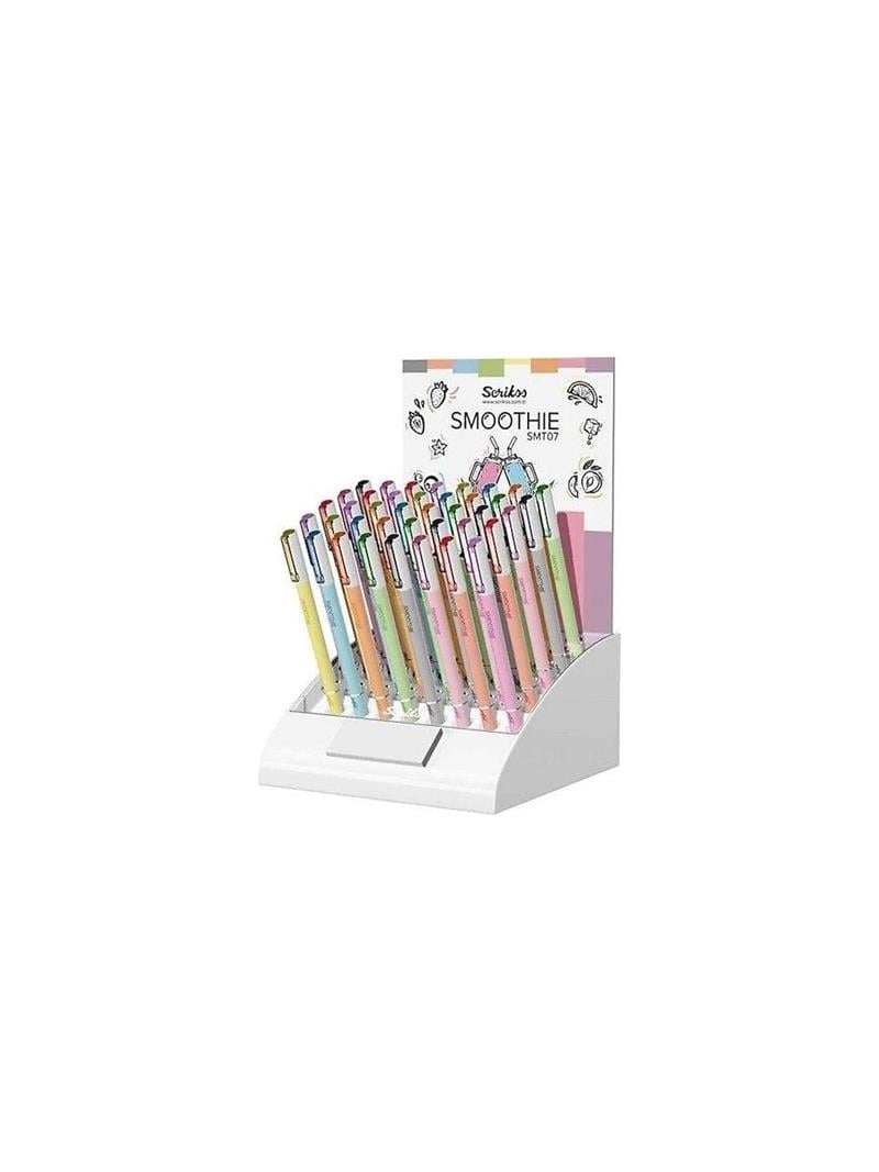 Scrikss Smoothie Jel Kalem 07 mm Karışık Renk 40'lı Stand