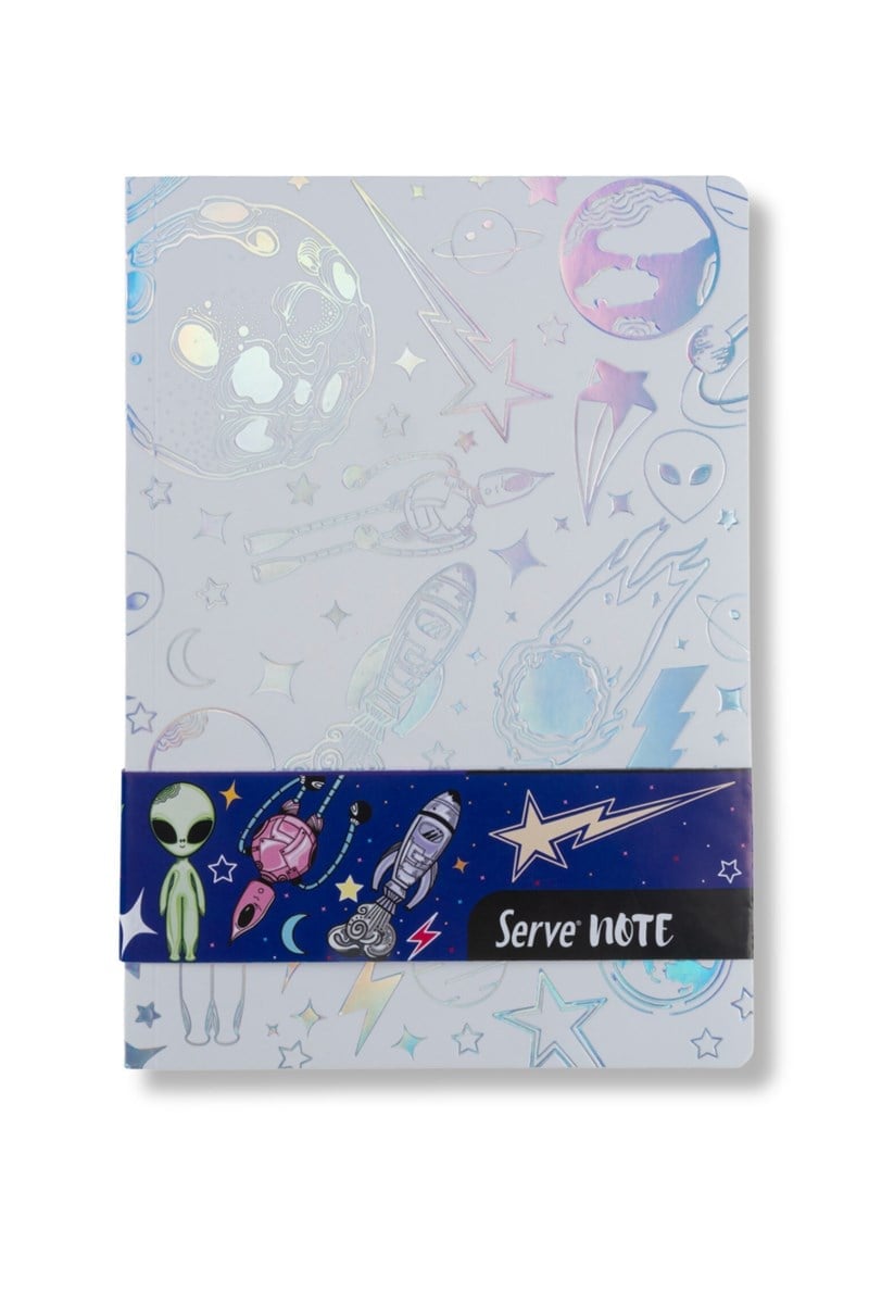 Serve Defter Seti - Uzay Serisi Beyaz