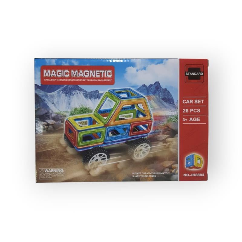 SİHİRLİ MANYETİK LEGO 26 PARÇA  ARABA TEKERLİ 