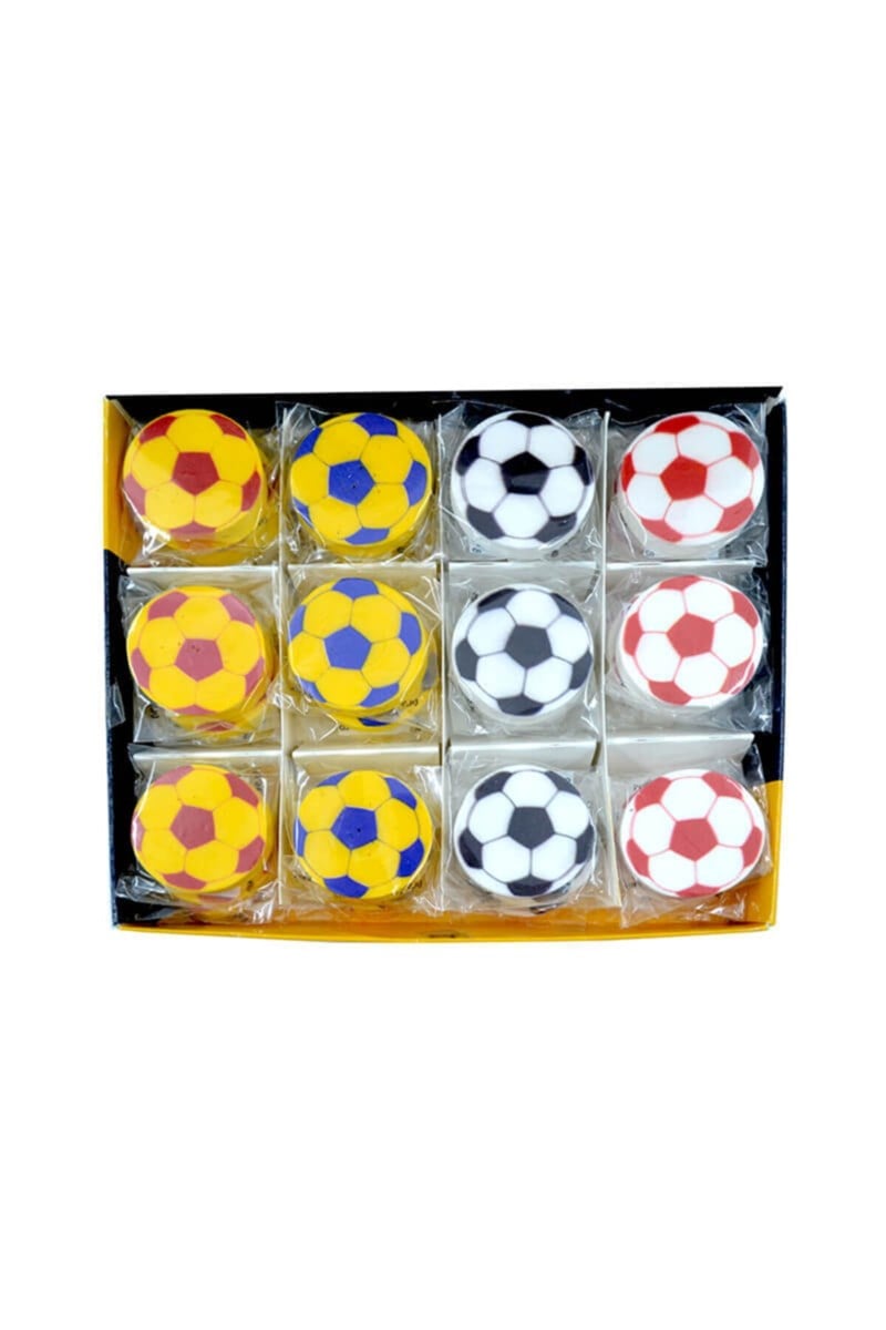Silka 4 Desen Futbol Topu Silgi- Art.53 36'lı
