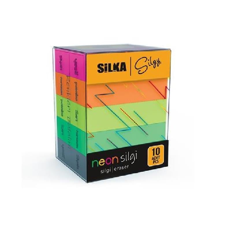 Silka “CORNER NEON SİLGİ” 5 Renk 10’lu Paket 30’lu Stand