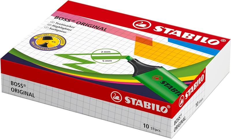Stabilo Fosforlu Kalem Boss Pastel Açık Yeşil 10'lu Paket