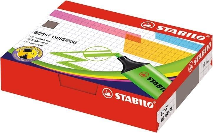 Stabilo Fosforlu Kalem Boss Yeşil 10'lu Paket