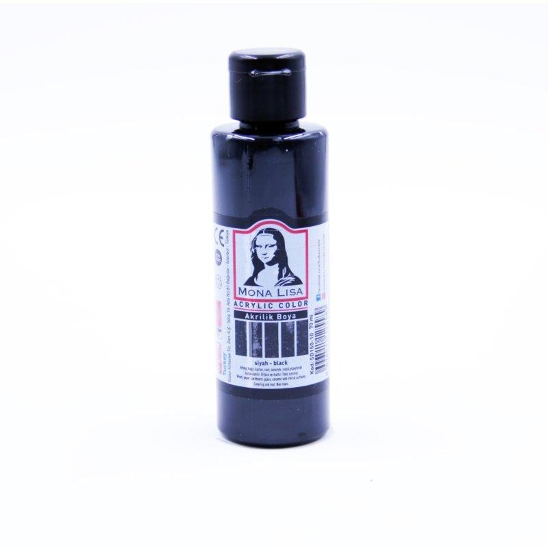 Südor Monalisa Akrilik Boya 70 Ml Siyah 12'li Paket